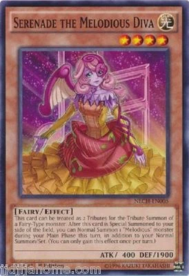 NECH EN005 1ST ED 3X SERENADE THE MELODIUS DIVA COMMON CARDS - Image 1 of 2