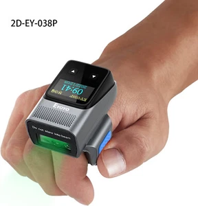 Eyoyo Wearable Finger Ring 2D QR Code Wireless Barcode Scanner with Display - Picture 1 of 27