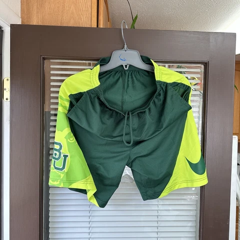 Authentic Nike Baylor University Bears COOL NCAA Basketball Shorts BU Jersey Cover