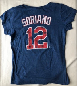 Chicago Cubs Womens Large T-shirt Soriano 12 L MLB Campus Lifestyle Vintage 2011 - Picture 1 of 8
