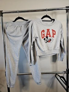 Gap Disney Mickey Mouse Sweatshirt And Sweats Kids Size 12 Teen - Picture 1 of 4