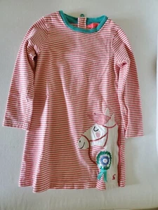 Joules 5 Y Girls Long Sleeve Pink Stripped Jacquard Show Horse 100% Cotton Shirt - Picture 1 of 7