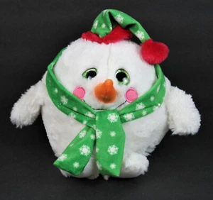 Publix Super Markets Natale Pal Pupazzo di Neve Peluche 9" Bianco Verde Glitter Occhi - Foto 1 di 4