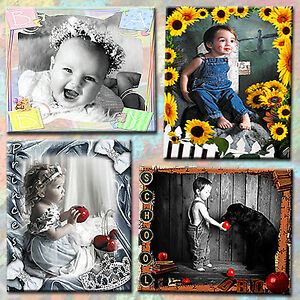 Digital Photography Backdrops Backgrounds Photoshop Templates for Children 1E