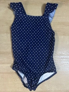 Minnow Girls Navy One Piece Polka Dot Swimsuit 5/6T - Picture 1 of 4