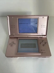 Nintendo DS Lite Handheld Console Rose Tested w/ Stylus -  Lines In Top Screen - Picture 1 of 10