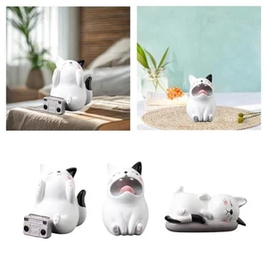 Cat Figurine Collectible Cute Miniature Figures for Living Room Home Desktop - Picture 1 of 23