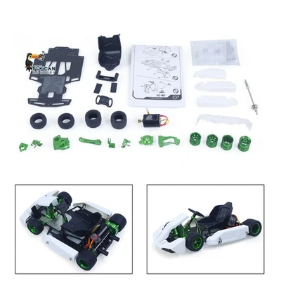 JDM 298A 1/10 Plastic RC Racing Car 4WD RC Go Kart Metal Wheelhub Unassembled - Image 1 of 4
