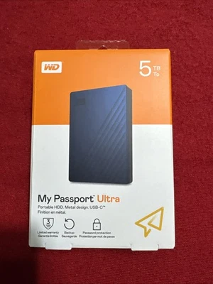 WD 5TB My Passport Ultra Portable Windows HDD-WDBEJA0050BBL-WESN - Image 1 of 4