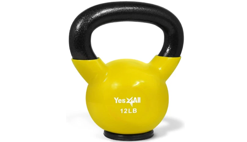 Juego de pesas base de goma Yes4All Kettlebell de 10-65 libras para mujer Foto 1 de 4