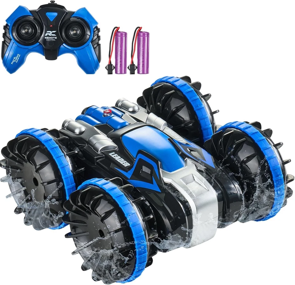 VEVOR Amphibious Remote Control Car 4WD Waterproof 2.4GHz RC Car Boat for Kid...