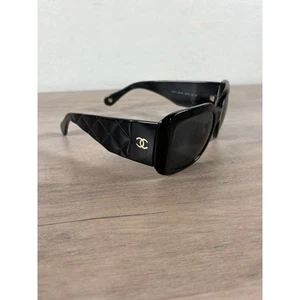 Chanel 5019 501/91 schwarze übergroße Damensonnenbrille gebraucht, in einwandfreiem Zustand - Bild 1 von 6