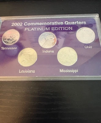 2002 COMMEMORATIVE QUARTERS PLATINUM EDITION STATES COINS MINT PROOF. - Image 1 of 2