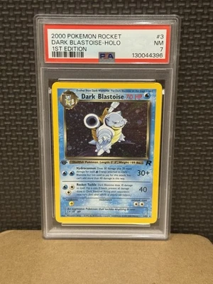 Dark Blastoise Holo Rare 3/82 1st Edition Team Rocket Pokémon PSA 7 - Image 1 of 2
