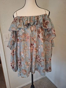 Zimmermann Floral Blouse Size 2 Balloon Sleeve - Picture 1 of 7