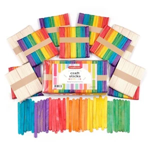 Incraftables Colored Popsicle Sticks for Crafts 600pcs (7 Colors) - Picture 1 of 9