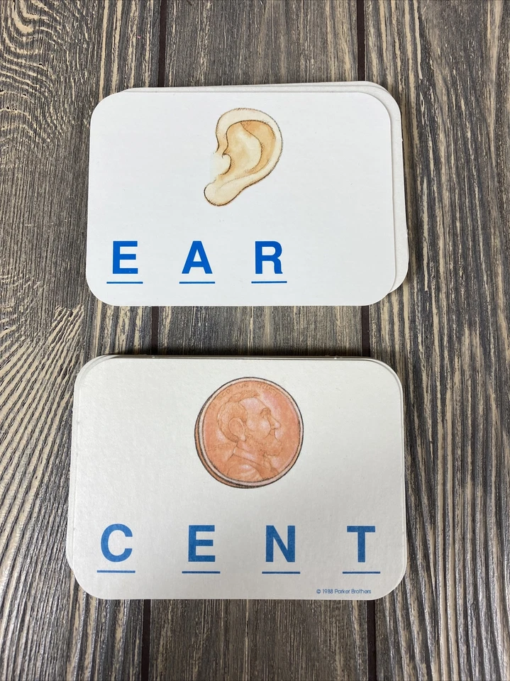 Piezas de repuesto de cartas Boggle Jr 1988 vintage piezas tarjetas de palabras Foto 1 de 2