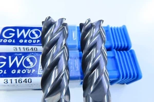 LOTE (2 PIEZAS) NUEVO 1/2" GWS 311640 FRESAS DE EXTREMO DE CARBURO SÓLIDO FRESADORA HERRAMIENTA DE MAQUINISTA - Imagen 1 de 7