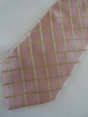 Van Heusen 玫瑰金条纹婚礼洗礼丝绸领带 — 第 1/4 张图片