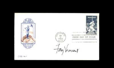 Fay Vincent JSA Signed FDC 1983 First Day Cover Cache Babe Ruth Autograph - Image 1 of 3