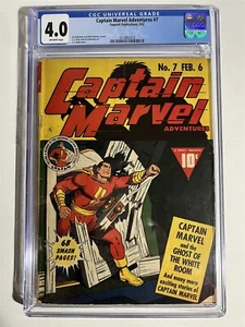 CAPTAIN MARVEL ADVENTURES #7 PUB FAWCETT EDAD DE ORO ¡CALIFICADO 4.0 POR CGC! CC BECK - Imagen 1 de 2