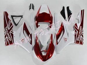 Red White ABS Injection Bodywork Fairing Kit for Daytona 675 2006-08 Race Mold - Picture 1 of 6