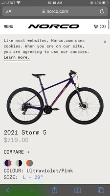 Norco Storm 5 Purple/pink Large (new In Box) - Image 1 of 3