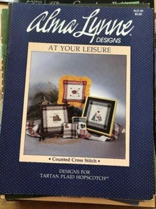 Cross Stitch Pattern Booklet: At Your Leisure (Tartan Plaid Hopscotch) A. Lynne - Picture 1 of 1