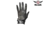 Womens Leather Full FInger Motorcycle Gloves With  No Lining