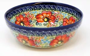 Polish Pottery Bowl 7" From Zaklady Ceramiczne Unikat Signature Pattern - Picture 1 of 3
