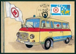 GERMANY GDR DDR MK 1987 RED CROSS PIGEON DOVE CARTE MAXIMUM CARD MC CM `m4859 - Picture 1 of 2