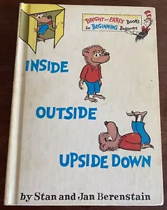 1968 Vtg Inside Outside Upside Down, Stan & Jan Berenstain Book Club 1st LM VG - Picture 1 of 12