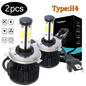 4-Side H4 9003 LED Headlight High Low Beam Conversion Kit Canbus 6000K HID White