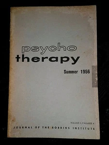 Psycho Therapy: Journal of the Robbins Inst., Summer 1956, Vol 1/No.4 - Vintage - Imagen 1 de 2