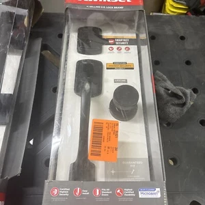 Kwikset Prag matt schwarz Fronteinstiegsschloss Set Griffset Riegel 98180-026 - Bild 1 von 2