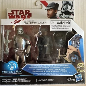 Star Wars Force Link 2 Pack Finn First Order Disguise Captain Phasma NIB 2017 C9 - Picture 1 of 3