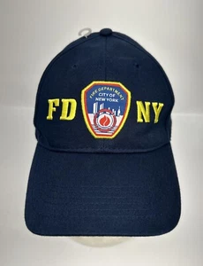 FDNY New York City Fire Department Adjustable Blue Cap Hat Twin Towers Patch NEW - Picture 1 of 9