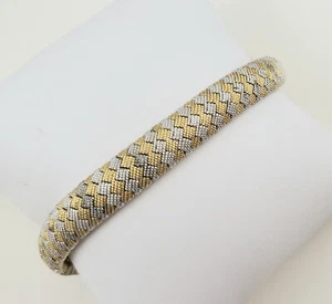 Vintage signiertes CINER Silber & Gold Armband 7" - Bild 1 von 12