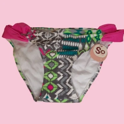 NUEVO CON ETIQUETAS S Pequeño SO Geométrico Rosa Gris Traje de Baño Traje de Baño Separado SOLO PARTE INFERIOR Foto 1 de 4