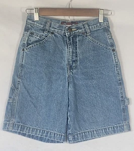 Arizona Jean Company Size 8 Boys Wide Leg Denim Carpenter Shorts EUC - Picture 1 of 8