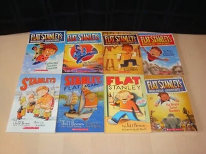 Flat Stanley & Worldwide Adventures Series 8 Chapter Book Lot Homeschool Brown - Picture 1 of 3