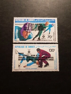 Sello de Djibouti Juegos Olímpicos Correo Aéreo No. 200/201 Nuevo ** Lujo MNH Foto 1 de 2