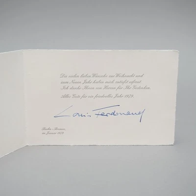 Weihnachtskarte Louis Ferdinand Prinz von Preußen orig. Signatur 1979 1.20AIO - Bild 1 von 3