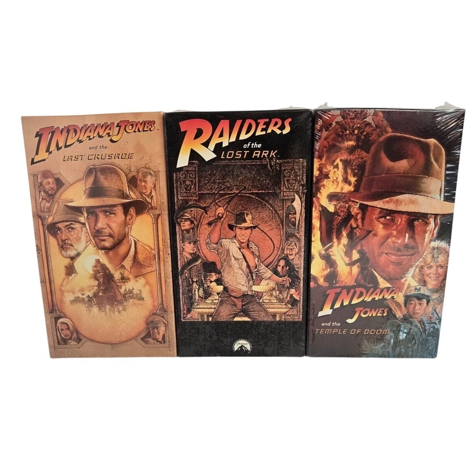 Indiana Jones Trilogy – Factory Sealed VHS Set (Raiders / Temple / Last Crusade - Image 1 of 4