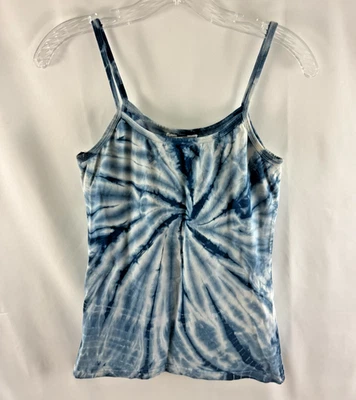 $85 Hard Tail Forever Tie Dye Sports Bra Tank Top Blue 586, Large - Image 1 of 4