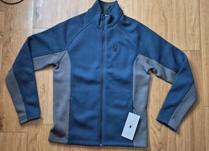 Spyder Men's Contant Full Zip Fleece Sweatshirt Blue/Gray Size M - Picture 1 of 7