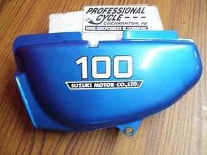 Suzuki 76 TS100 TC100 Decent Left Side Frame Cover Coronado Blue - Picture 1 of 11
