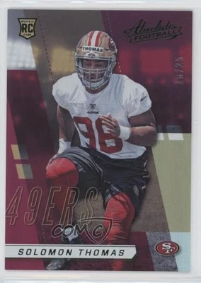 2017 Panini Absolute Rookie Spectrum Green /25 Solomon Thomas #168 Rookie RC - Image 1 of 2