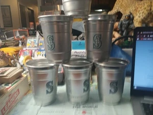 6 Aluminium Happy Hour Bierbecher 16 Unzen von MLB Seattle Mariners T-Mobile Park - Bild 1 von 4