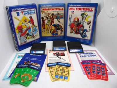 Vintage Invellivision Game Major League Baseball, NBA Basketball & NFL Football - Image 1 of 4